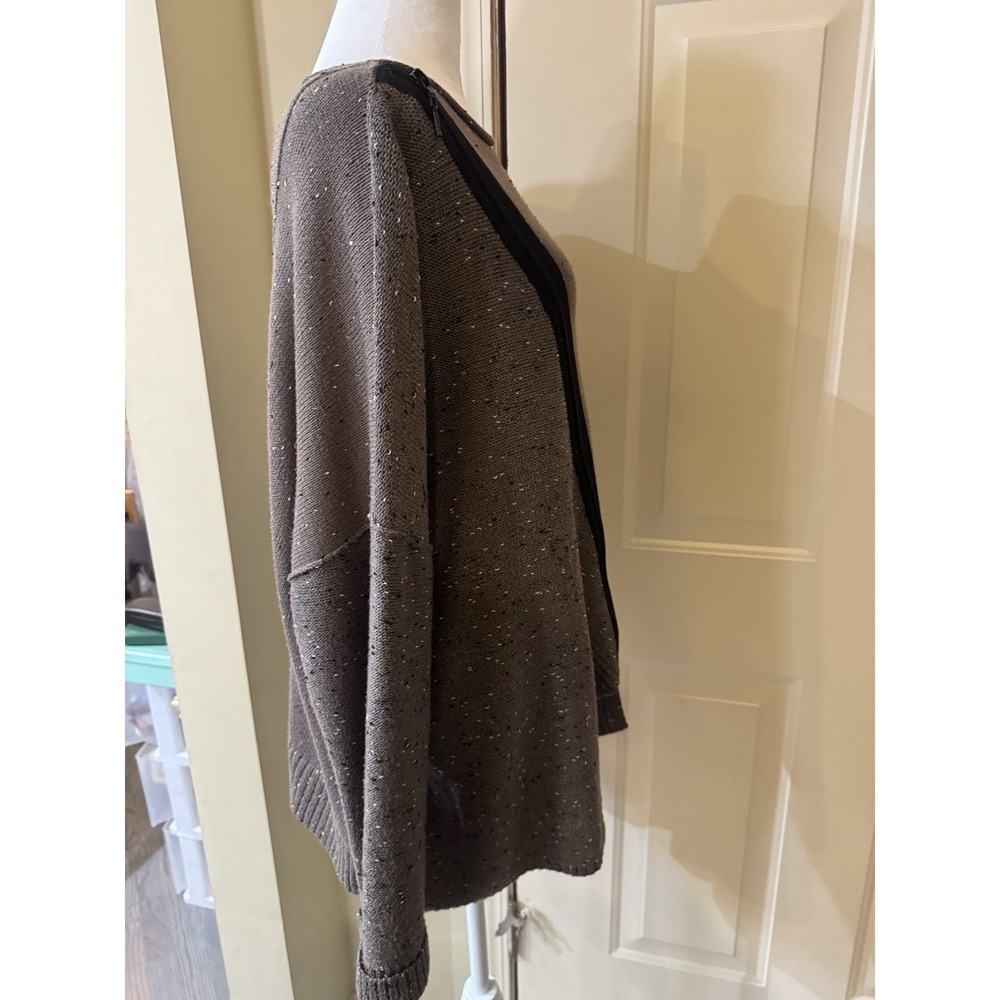 Ball Of Cotton BOHO ASYMMETRICAL OVERSIZED Zipper SWEATER/ TUNIC - Picture 6 of 7